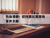 亚博体育-热血沸腾！欧预赛比赛现场掌声不断